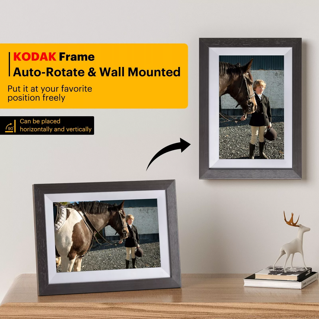 Kodak Wooden Digital Photo Frame 10.1‘’ HD IPS Touchscreen 1012w