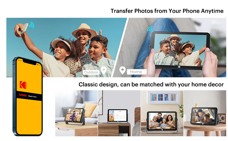 Digital Photo Frame Kodak RWF-109V Wifi - 32GB Internal Memory