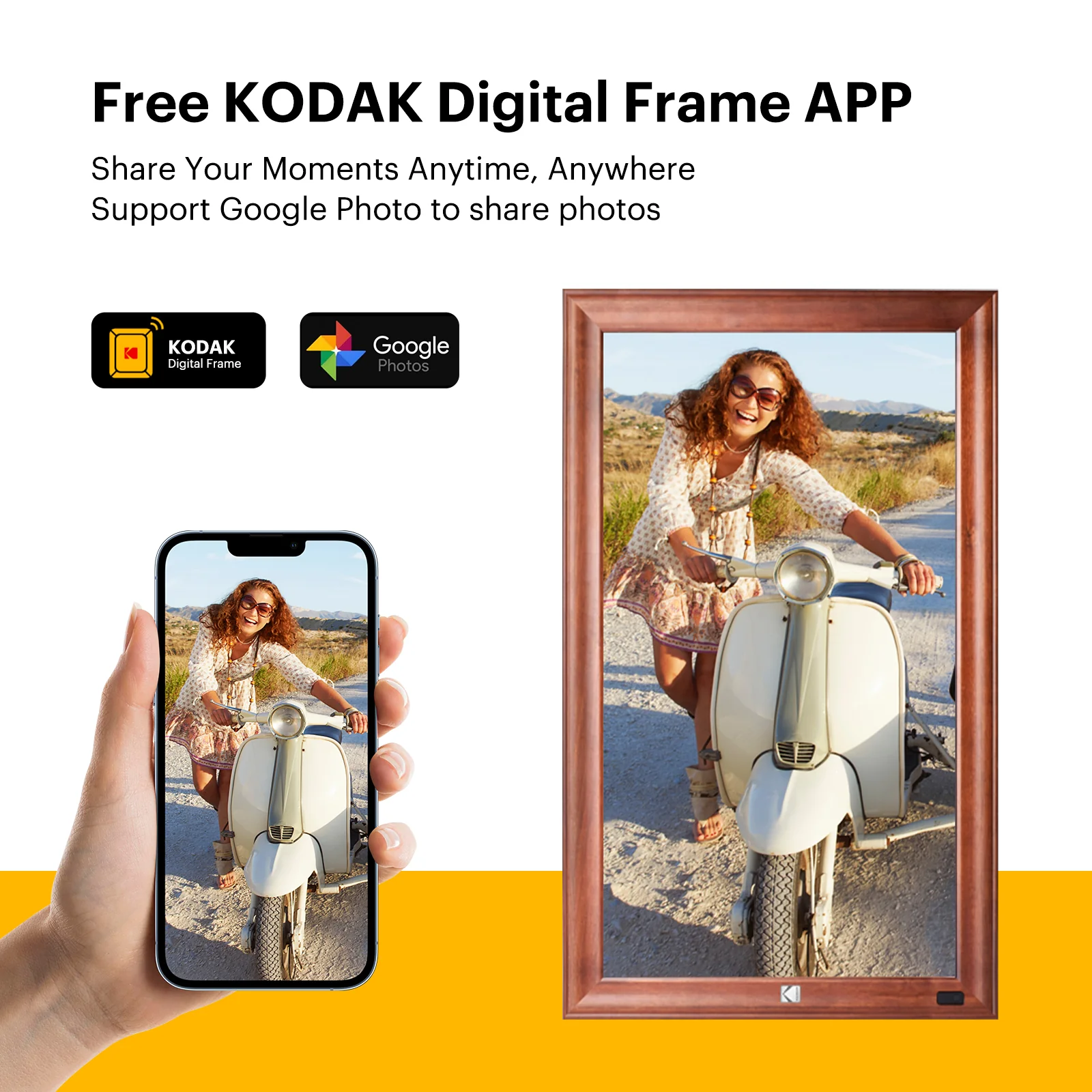 Kodak 32‘’ Wi-Fi Enabled Large Wall Screen Digital Photo Frame