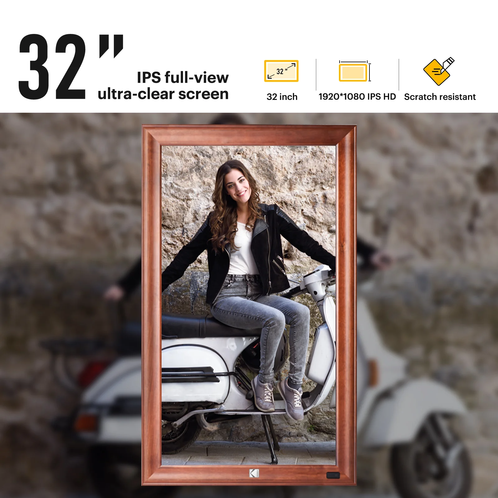 Kodak 32‘’ Wi-Fi Enabled Large Wall Screen Digital Photo Frame