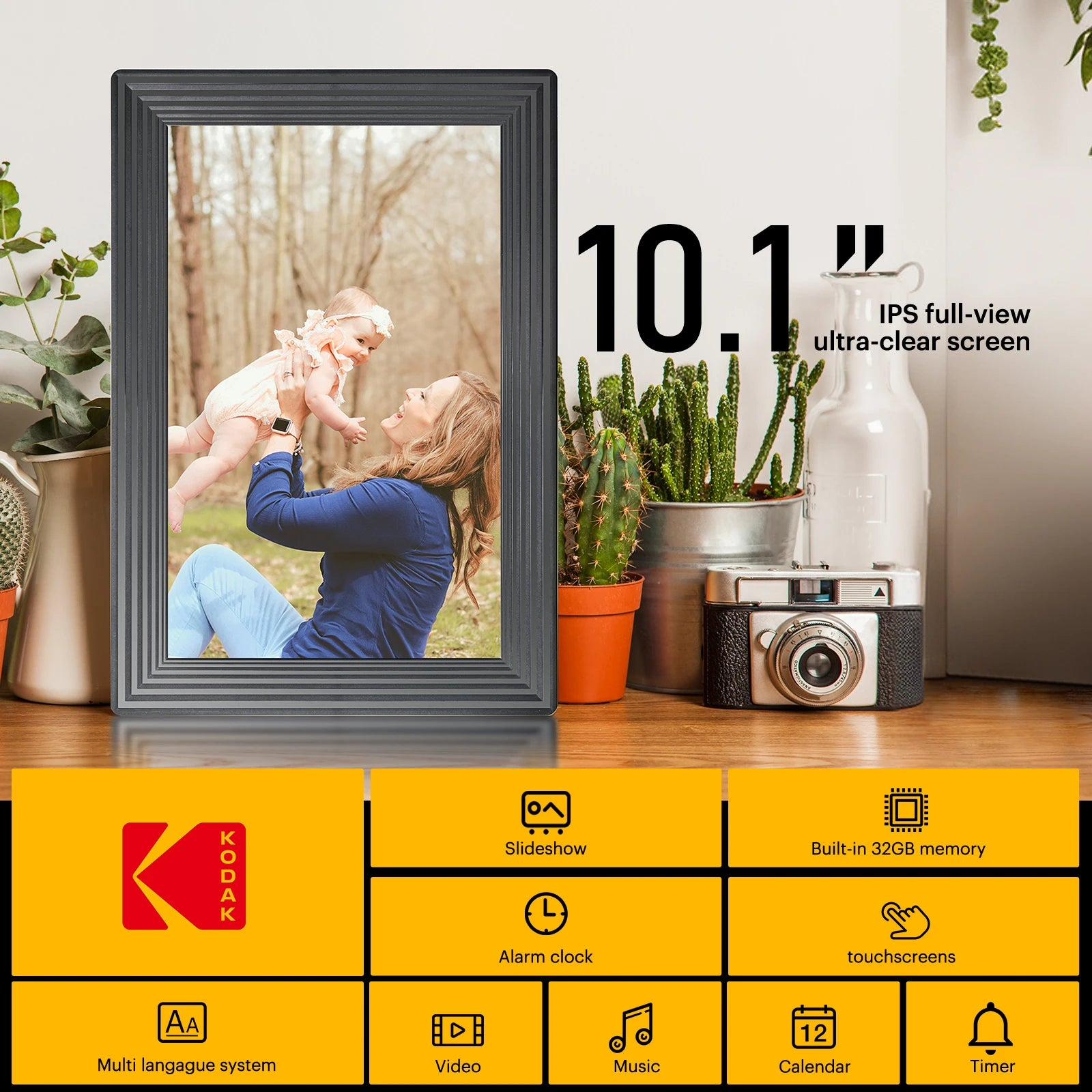 Kodak 10‘’ WiFi Digital Photo Frame 800*1280HD Touch Screen RCF-1016