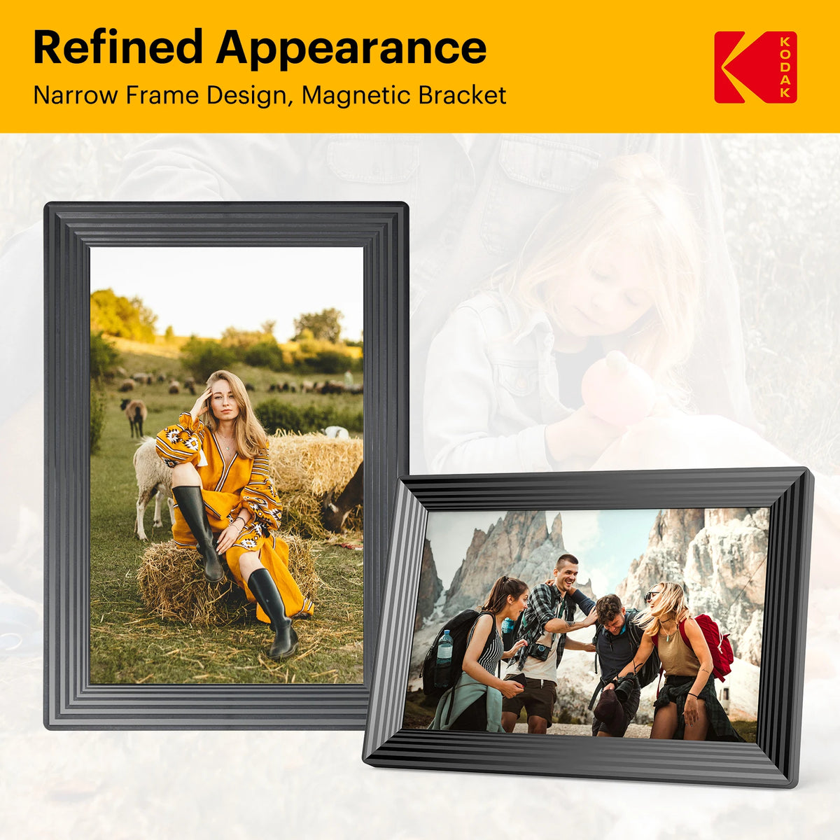 Kodak 10‘’ WiFi Digital Photo Frame 800*1280HD Touch Screen RCF-1016