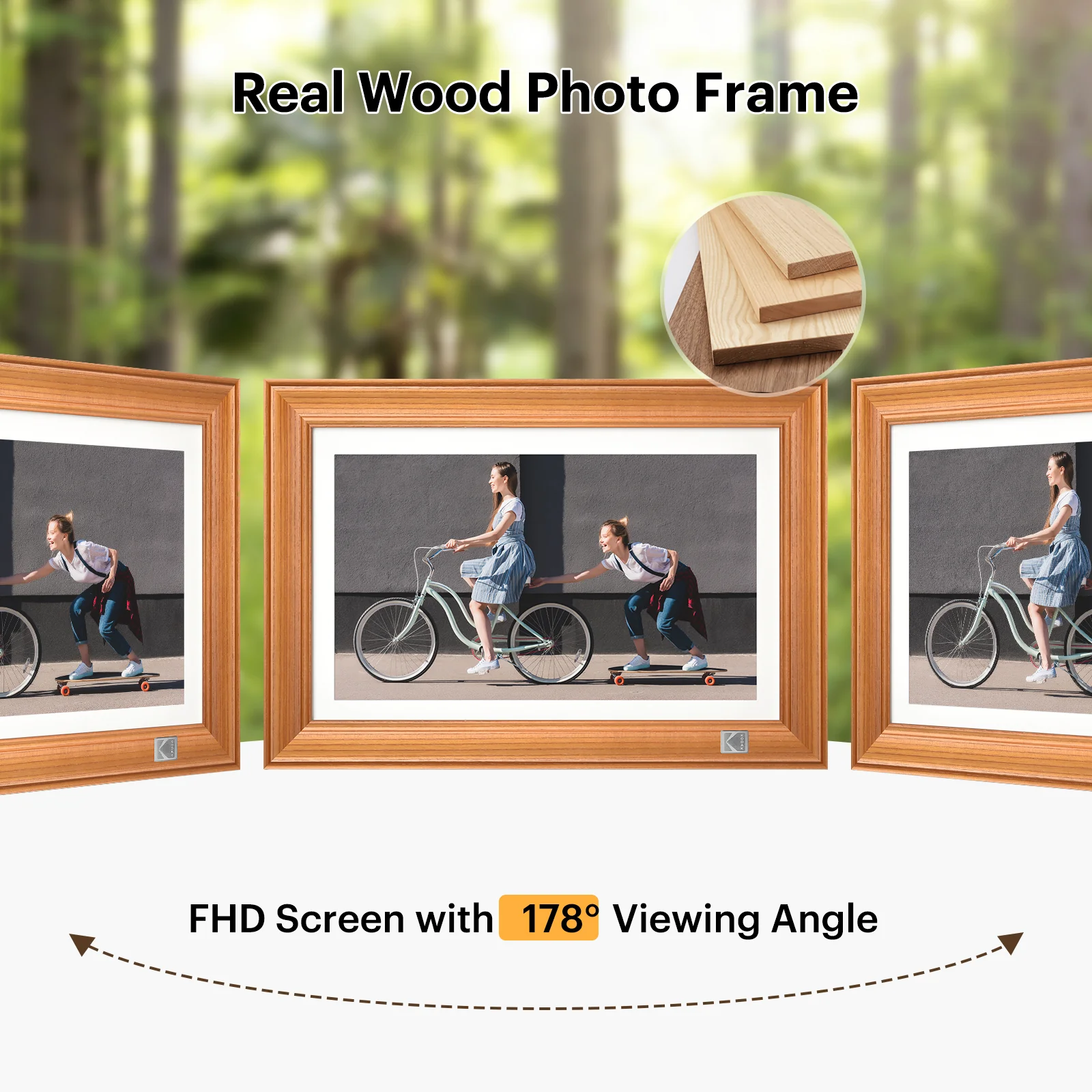 Kodak 14.1‘’ Smart WiFi Digital Picture Frame (Wood)