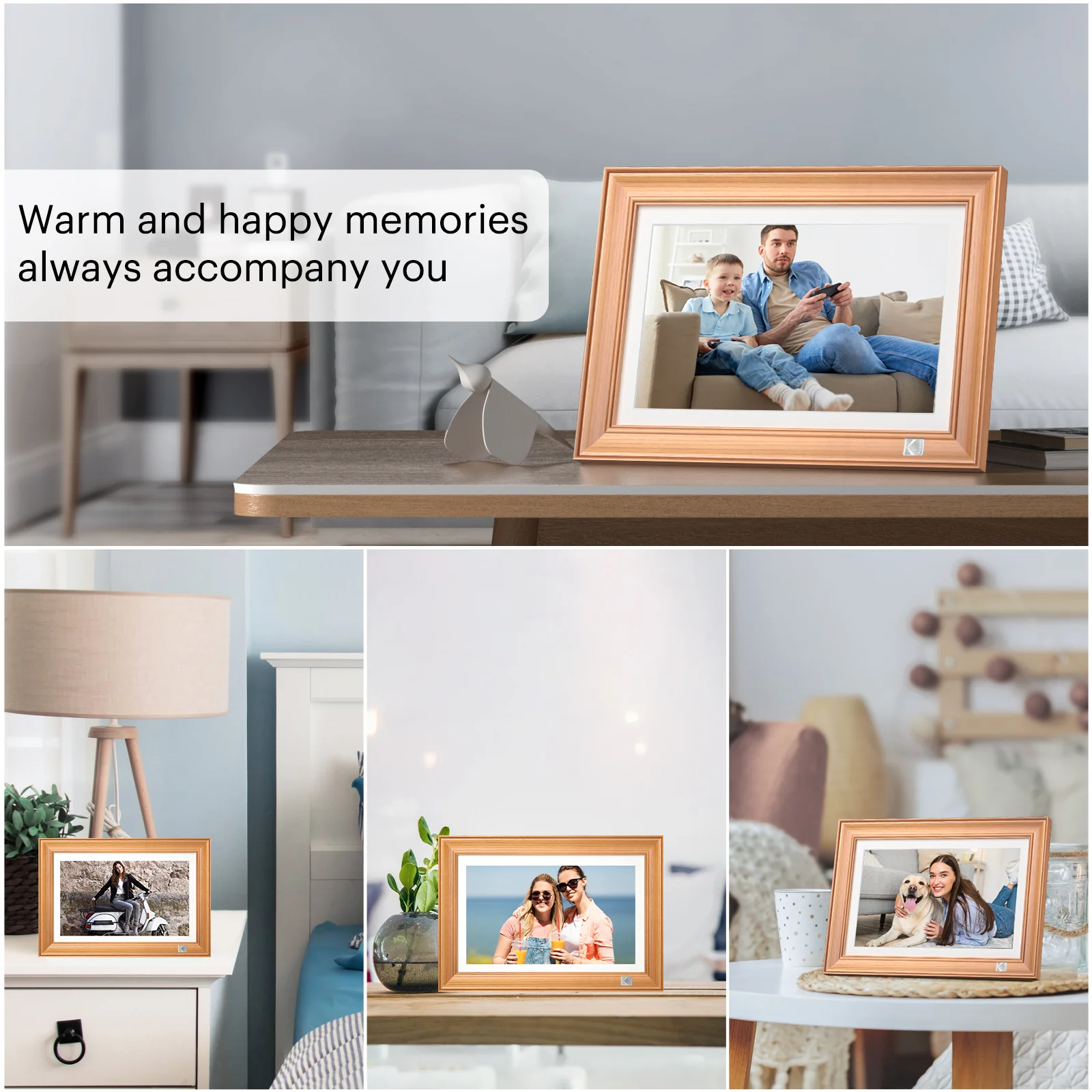 Kodak 14.1‘’ Smart WiFi Digital Picture Frame (Wood)