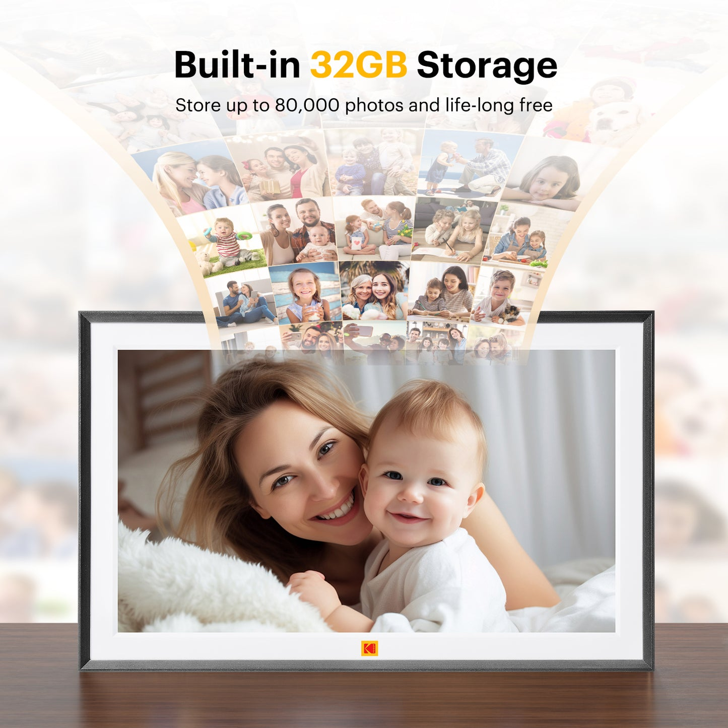 Kodak WiFi Digital Photo Frame 15.6-inch Large IPS Touch Screen