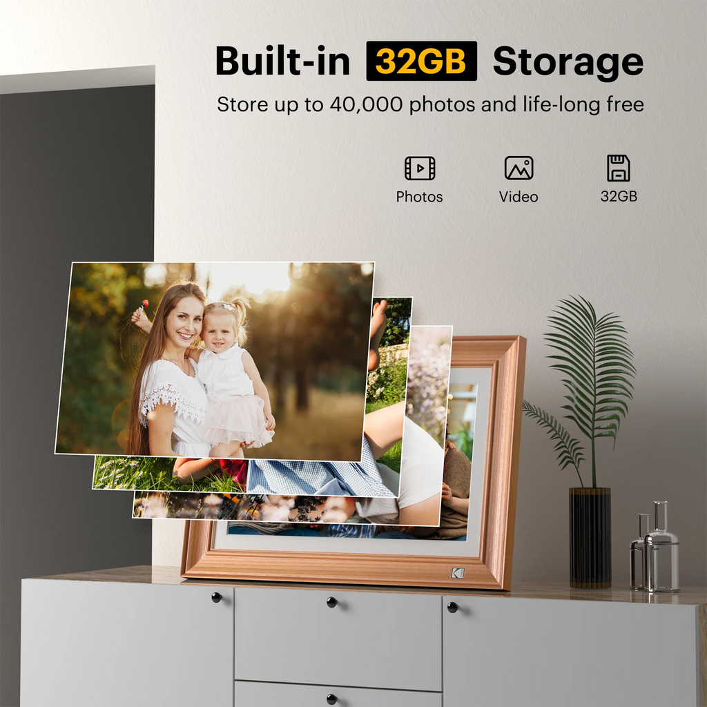 Kodak 14.1‘’ Smart WiFi Digital Picture Frame (Wood)