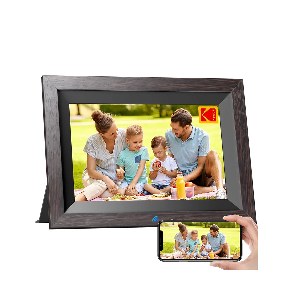 Kodak Wooden Digital Photo Frame 10.1‘’ HD IPS Touchscreen 1012w
