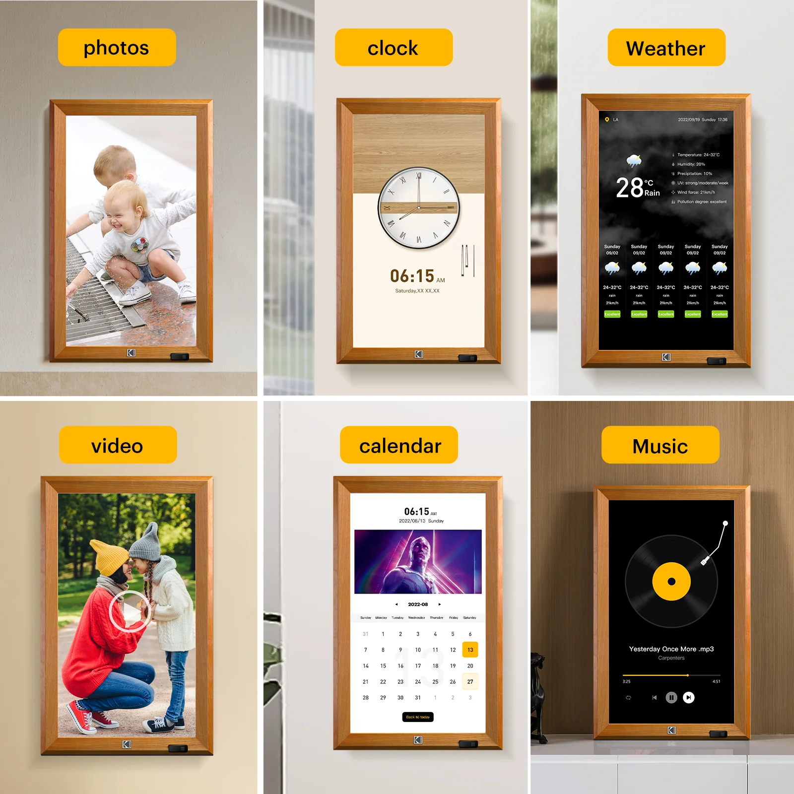 KODAK 23.8" Wi-Fi Enabled Digital Photo Frame WF238V