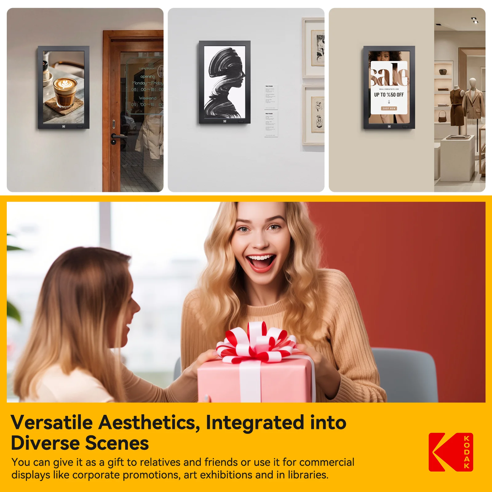 KODAK 23.8" Wi-Fi Enabled Digital Photo Frame WF238V