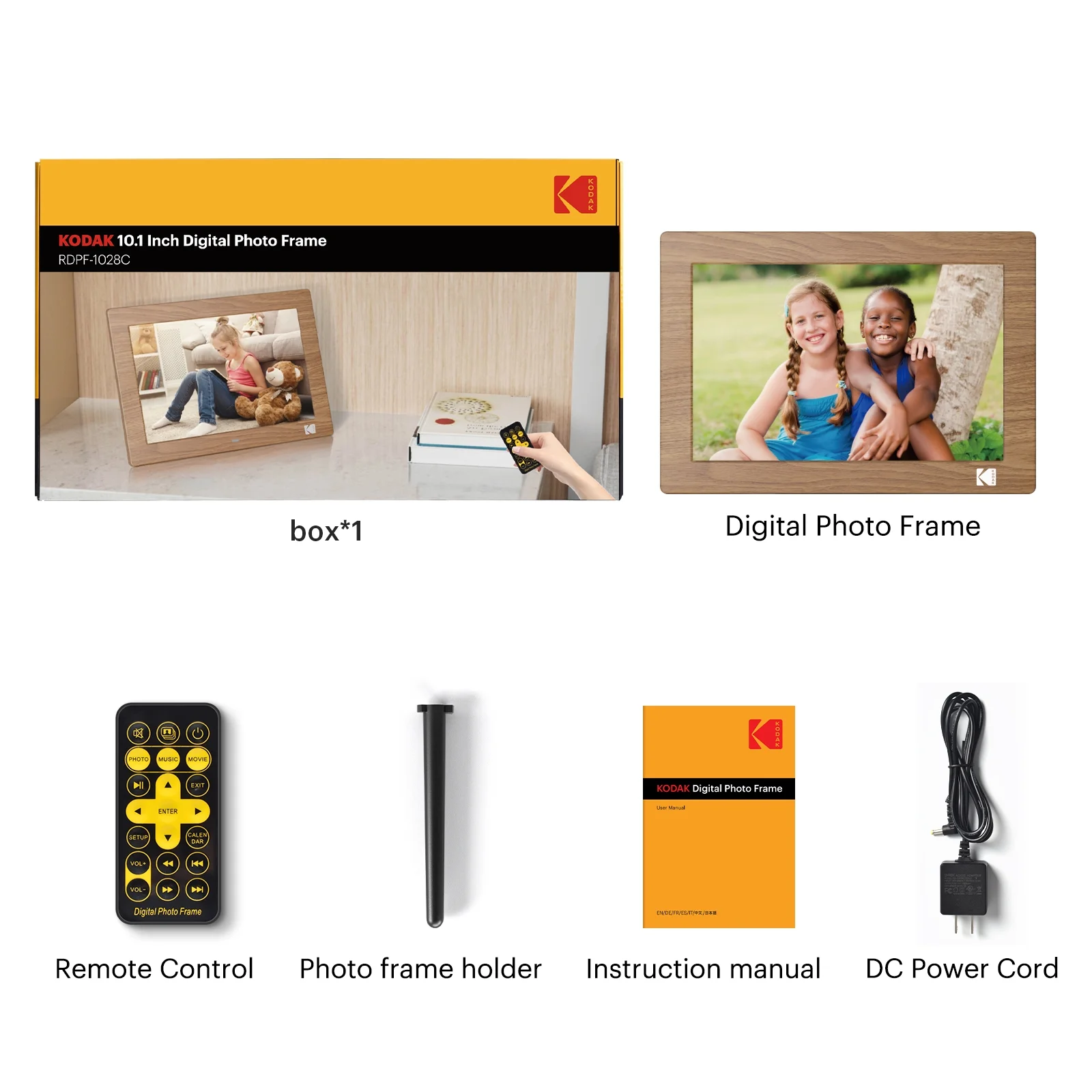 Kodak 10‘’ No WiFi Digital Picture Frame with Remote Control 1028C