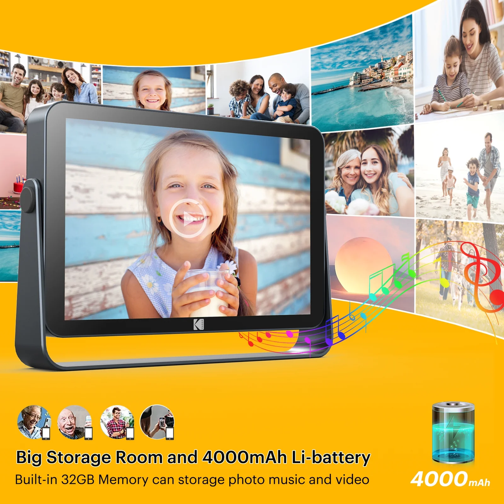 Digital Photo Frame Kodak RWF-109V Wifi - 32GB Internal Memory
